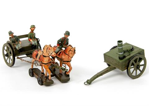 Militärspielzeug Feldküchen-Gespann,