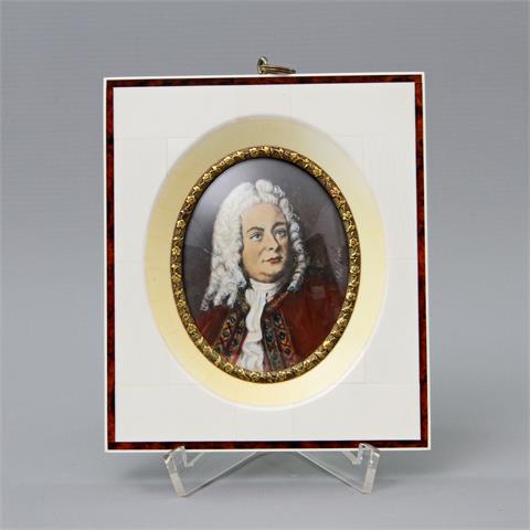 Miniaturbildnis: Brustporträt von Georg Friedrich Händel,