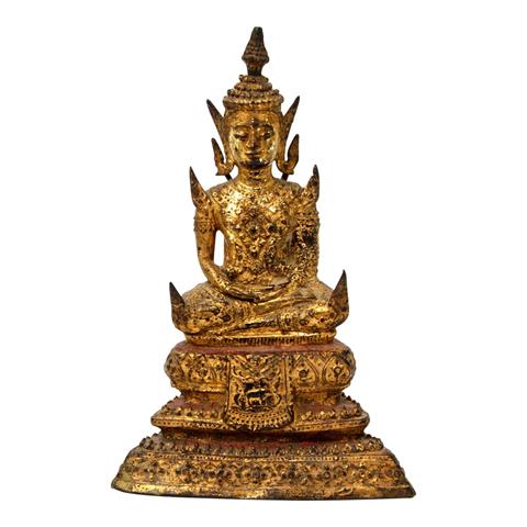Buddha aus Bronze vergoldet. THAILAND, 19. Jh.