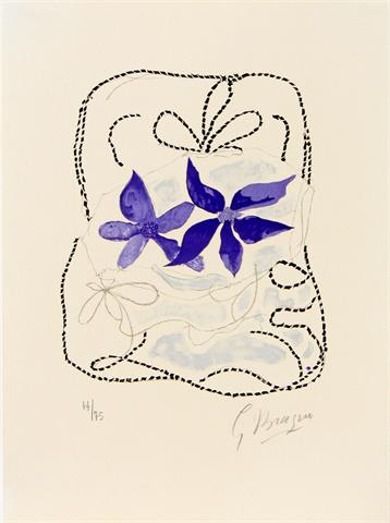 BRAQUE, GEORGES (1882-1963), "Les deux Iris bleus",