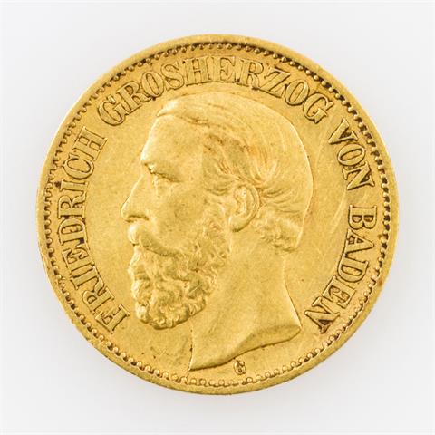 Baden/GOLD - 10 Mark 1873 G,