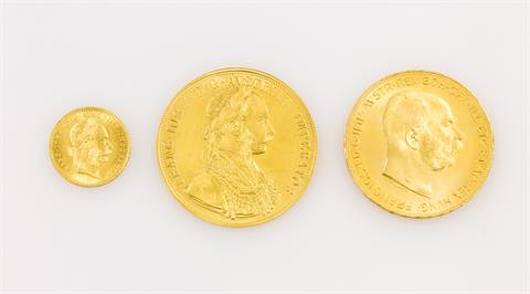 Österreich/GOLD - Konvolut: 100 Kronen 1915 NP,