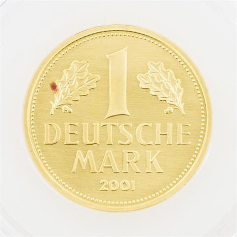 BRD/GOLD - 1 Deutsche Mark in Gold 2001 F,