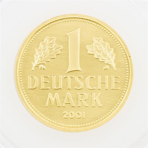 BRD/GOLD - 1 Deutsche Mark in Gold 2001 F,
