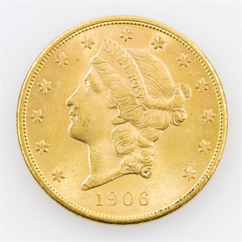USA/Gold - 20 Dollars 1906/S,