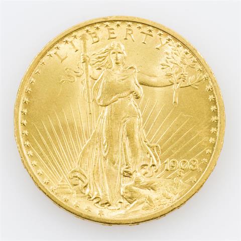 USA/GOLD - 20 Dollars 1908,