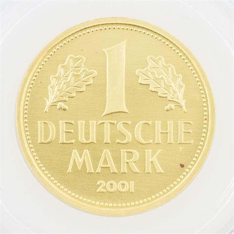 BRD/GOLD - 1 Deutsche Mark 2001 F,