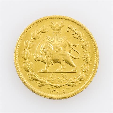 Iran/Gold - 5 Pahlevi 1926, Riza Khan Pahlevi, vz.,
