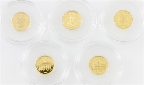 "Deutsche Architektur"/ GOLD - aus Serie "kleinste Goldmünzen d. Welt",