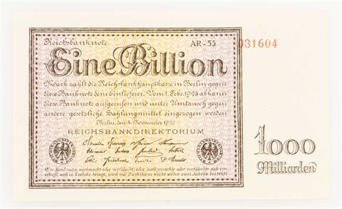Dt. Banknoten ab 1871 - 1 Billion Mark,