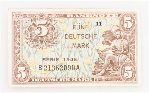 Dt. Banknoten ab 1945 - 5 DM 1948,