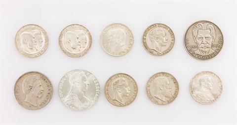 Kleine Zusammenstellung Münzen und Medaillen, aus SILBER -
