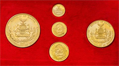 1 x 5-teiliges GOLD-Set "Republic of Biafra - Second Anniversary of Independence 1969" -