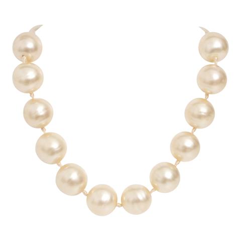 CHANEL hochwertige XXXL Modeschmuck-Perlenkette, L: 45-49cm variabel;