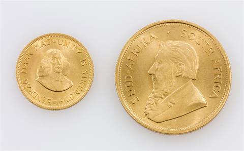 Kleines Konvolut Südafrika/GOLD - zusammengesetzt aus 1 x 1 Krügerrand 1976, vz.,