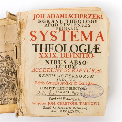 Hist. Kirchenschrift, 17.Jh. - Johann Adam Schertzer, "Systema Theologiae,