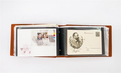 Kleines Album mit Briefmarken und Postkarten des 19. und 20.Jhs -