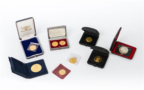 Schönes Konvolut Münzen und Medaillen, ausschließlich GOLD und SILBER -