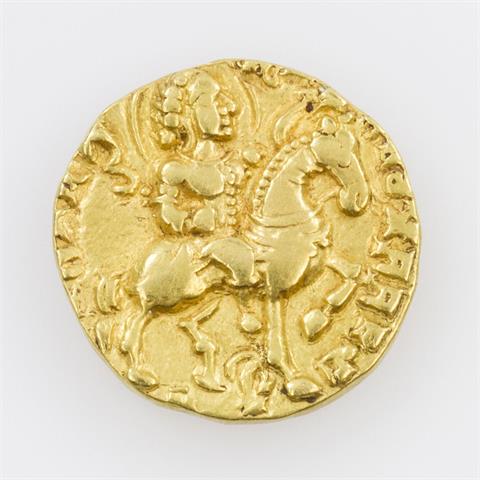 Indien, Reich der Gupta/ Gold - Dinar o.J., Kumaragupta Mahendraditya (414-455),