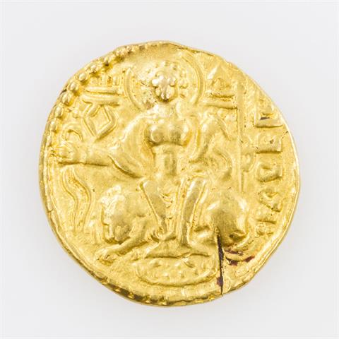 Indien, Reich der Gupta/Gold - Dinar , Samudragupta I. (335-380), Av: