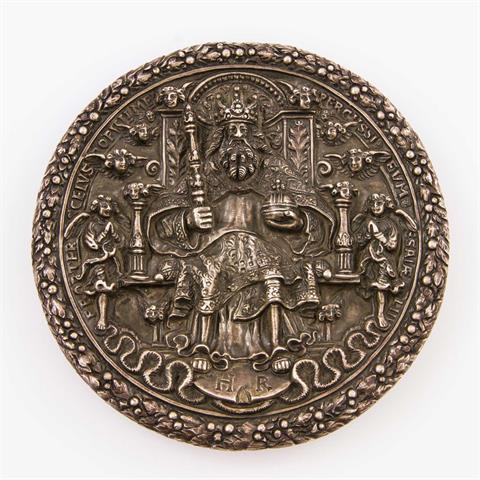 Sachsen - Silberne Dreifaltigkeitsmedaille 1566, Medailleur H. Reinhardt d. Ältere,
