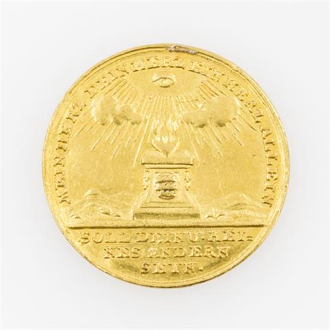Württemberg - Konfirmationsdukat o.J. (um 1750) v. Oexlein. GOLD 3,48 g.