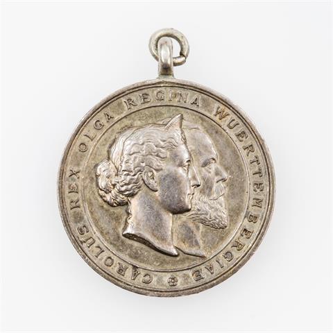Württemberg - Selten! Karl 1864-1891. Silberne Karl-Olga-Medaille