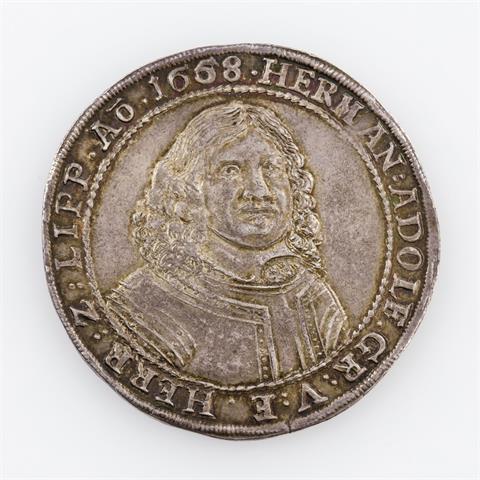 Grafschaft Lippe - Reichstaler 1658 (geprägt 1659), Detmold, Hermann Adolf (1652-1666),