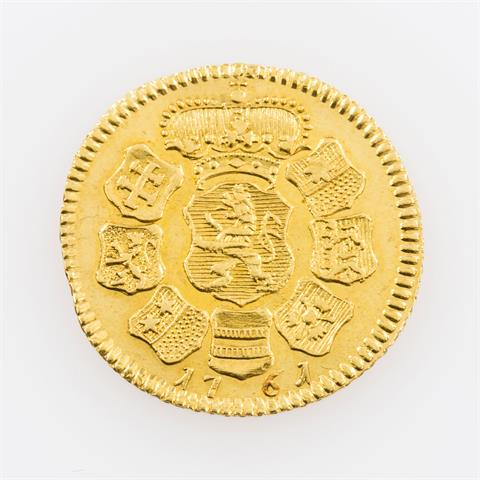 Hessen-Darmstadt/Gold - 1 Dukat 1761, Ludwig VIII. (1739-1768),