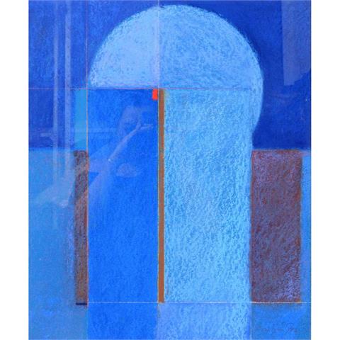 POVAZAN, JOSEF (1932-1992), "Abstrakte Komposition in Blautönen",