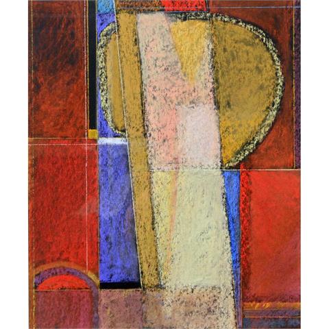 POVAZAN, JOSEF (1932-1992), "Abstrakte Komposition in Rot-, Gelb- und Blautönen",