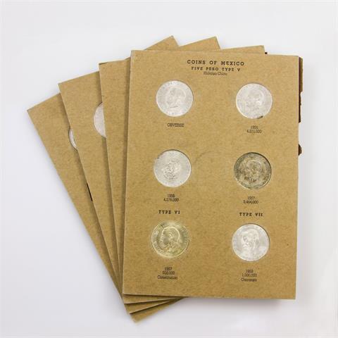 Mexiko / SILBER - Sammlung von 21 Silbermünzen,