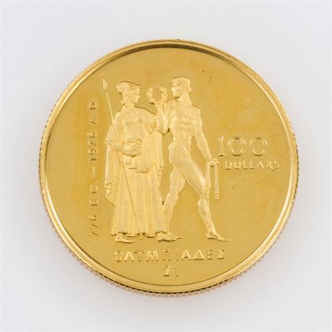 Kanada/GOLD - 100 Dollars 1976 Olympia,
