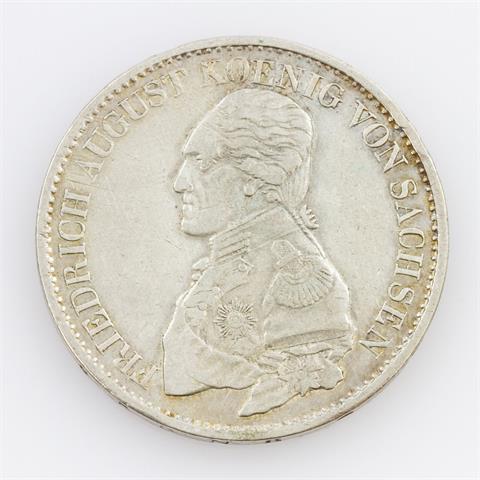 Königreich Sachsen - 1 Taler 1821, König Friedrich August I., ss.,