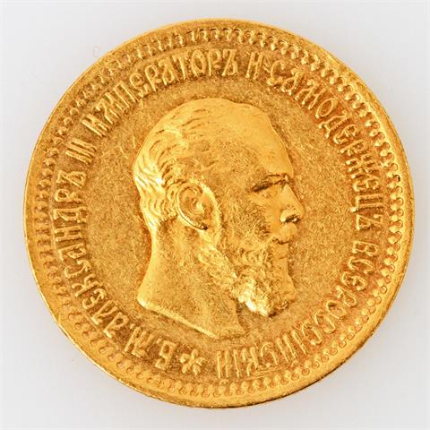 Russland/GOLD - 5 Rubel 1892 r,