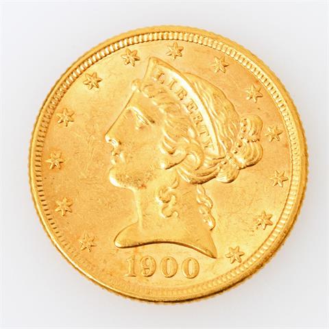 USA/GOLD - 5 Dollars 1900,