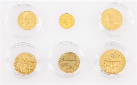 U.a. Iran/GOLD - Lot aus 6 Münzen, Frühe Neuzeit bis Modern, darunter