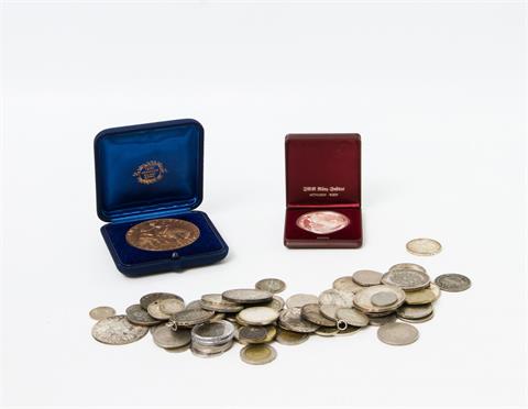 Schönes Konvolut Münzen und Medaillen mit GOLD und SILBER -