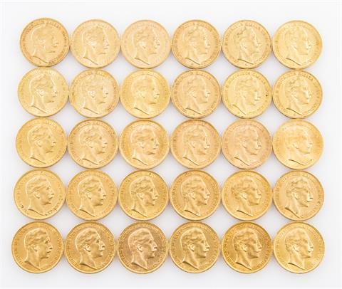 Preussen/GOLD - 30 x 20 Goldmark Wilhelm II.,