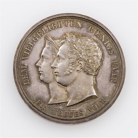 Württemberg - Silbermedaille 1823, Wilhelm I., von C. Voigt, auf die Geburt des Kronprinzen Karl,