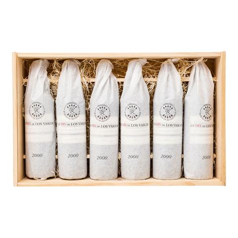 RARITÄT 6 Flaschen in Original-Holzbox 'Le Dix de Los Vascos', BARONS DE ROTHSCHILD, Chile 2000 - aus Sommelier-Haushalt