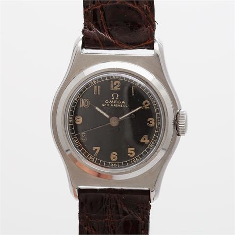 OMEGA "Gilt Dial" Armbanduhr, ca. 1950/60er Jahre. Edelstahl.