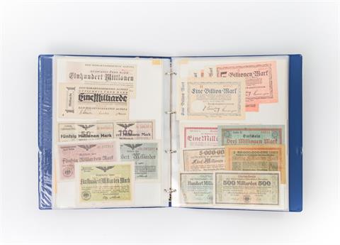 Banknoten / Deutsches Reich - Sammlung von etwa 200 Scheinen,