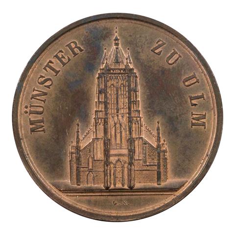 Ulm - Bronzene Prämienmedaille der Realanstalt o.J. (ab 1844), Medailleur G.S.,