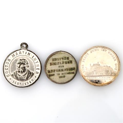 Martin Luther - 3 Medaillen, a) Silbermedaille 1817 von Loos