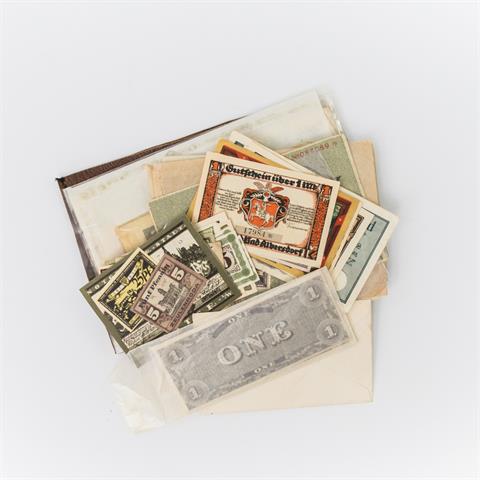 Banknoten - Notgeld, Kriegsnotgeld, Coupons,