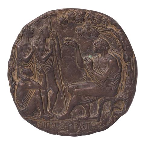 NUSS, FRITZ (1907-1999) "Hippokrates-Medaille", limitierte Auflage, 1981.