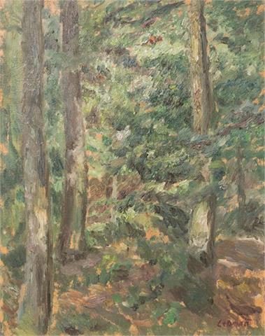 LEHMANN, ALFRED (1899-1979): Blick in einen dichten Wald, 20. Jh.,