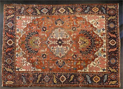 Orientteppich. HERIZ/PERSIEN, um 1900, ca. 400x325 cm