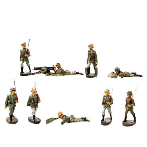 ELASTOLIN/LINEOL neun Soldaten, Deutsches Reich,